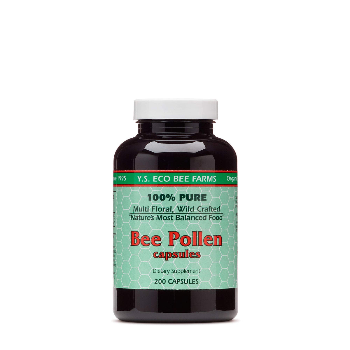 YS Organic Pollen d'abeille 550 mg gélules vue de face