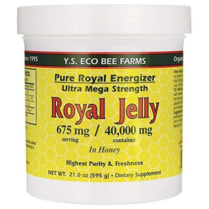 YS Royal Jelly Gelée Royale dans Miel 21 oz vue de face