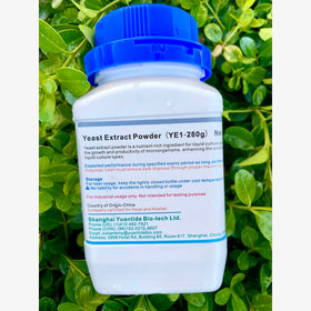 Yuantide Extrait de Levure 280g à côté d'équipements de laboratoire