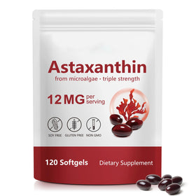 YUEPLATTNMAY Astaxanthin 12mg 120 gélules douces vue de face