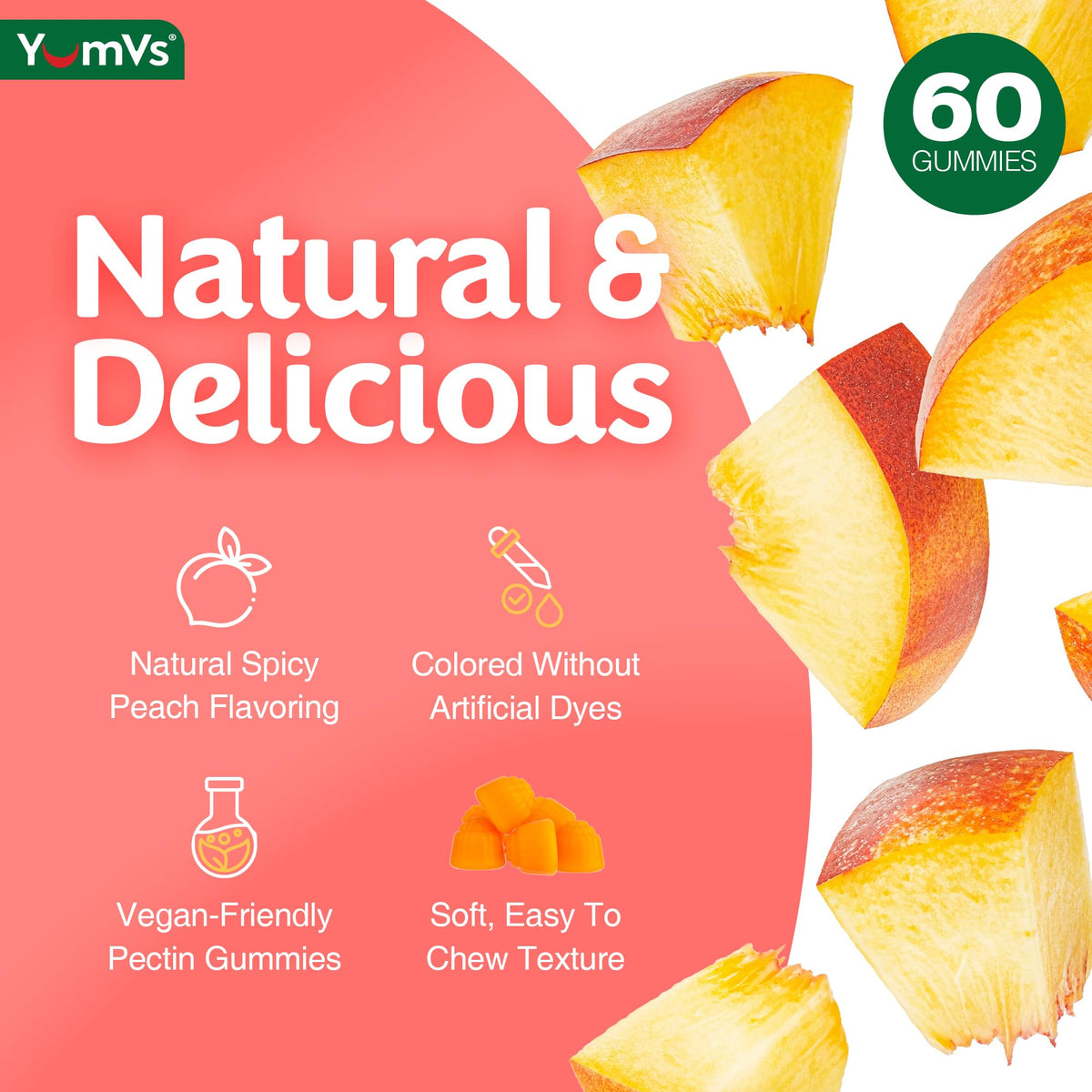 YUM-V'S Bonbons au Gingembre 500 mg en gros plan