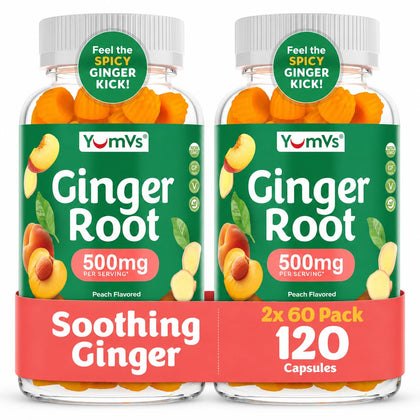 YUM-V'S Bonbons au Gingembre 500 mg paquet avant