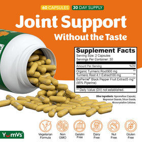 YUM-V'S Complément Curcuma 900mg packaging side view