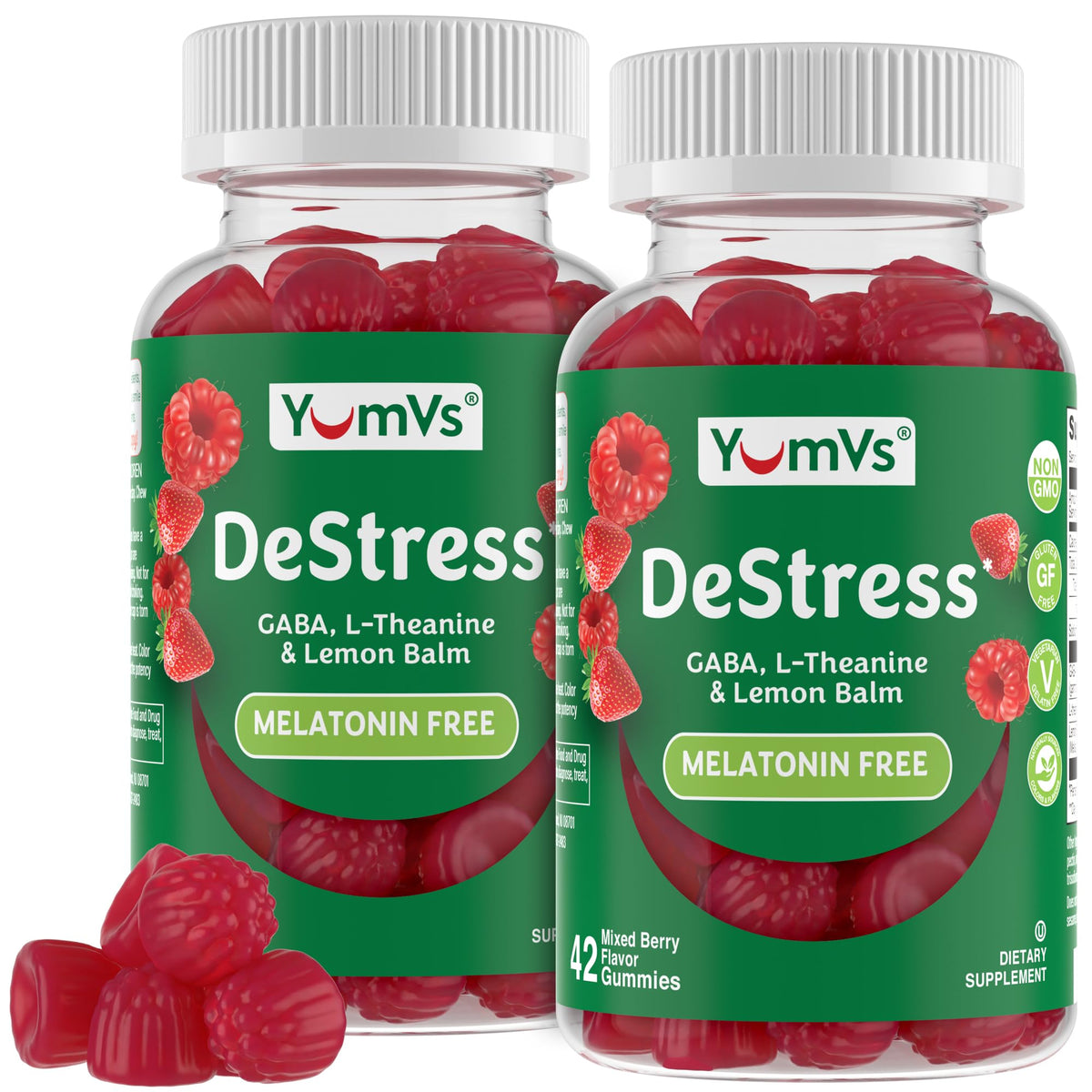 YUM-V'S Gummies Anti-Stress 42 Compotes Saveurs Fruits Rouges