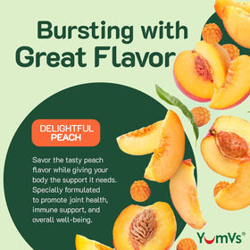 YUM-V'S Gummies au goût de pêche en détail