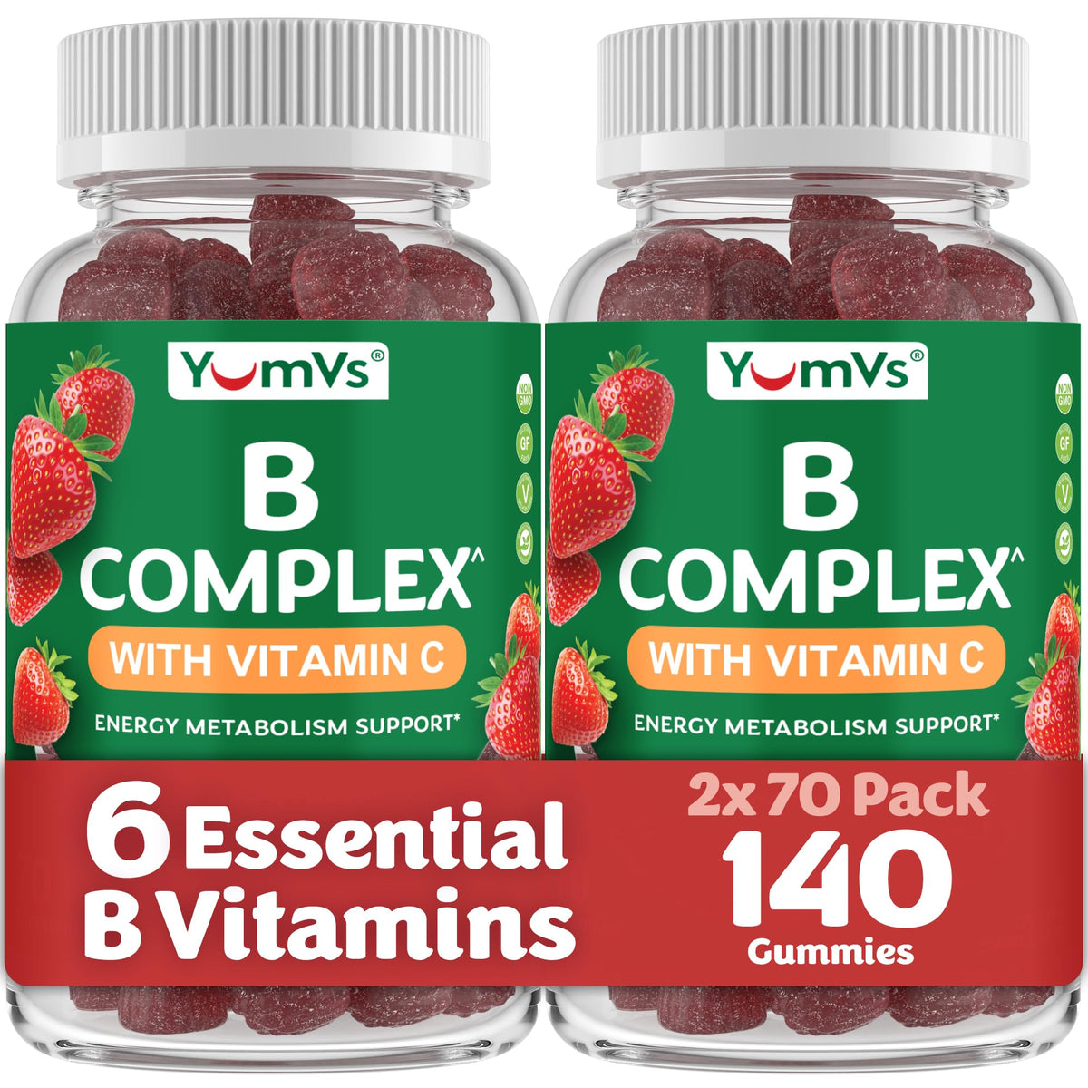 YUM-V'S Gummies B Complex 70 Comp. vue de face