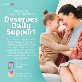 YUM-V'S Gummies Biotin, dosage recommandé de deux gommes