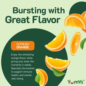 YUM-V'S Gummies de Vitamine C 250 mg, dosage recommandé sur l'emballage