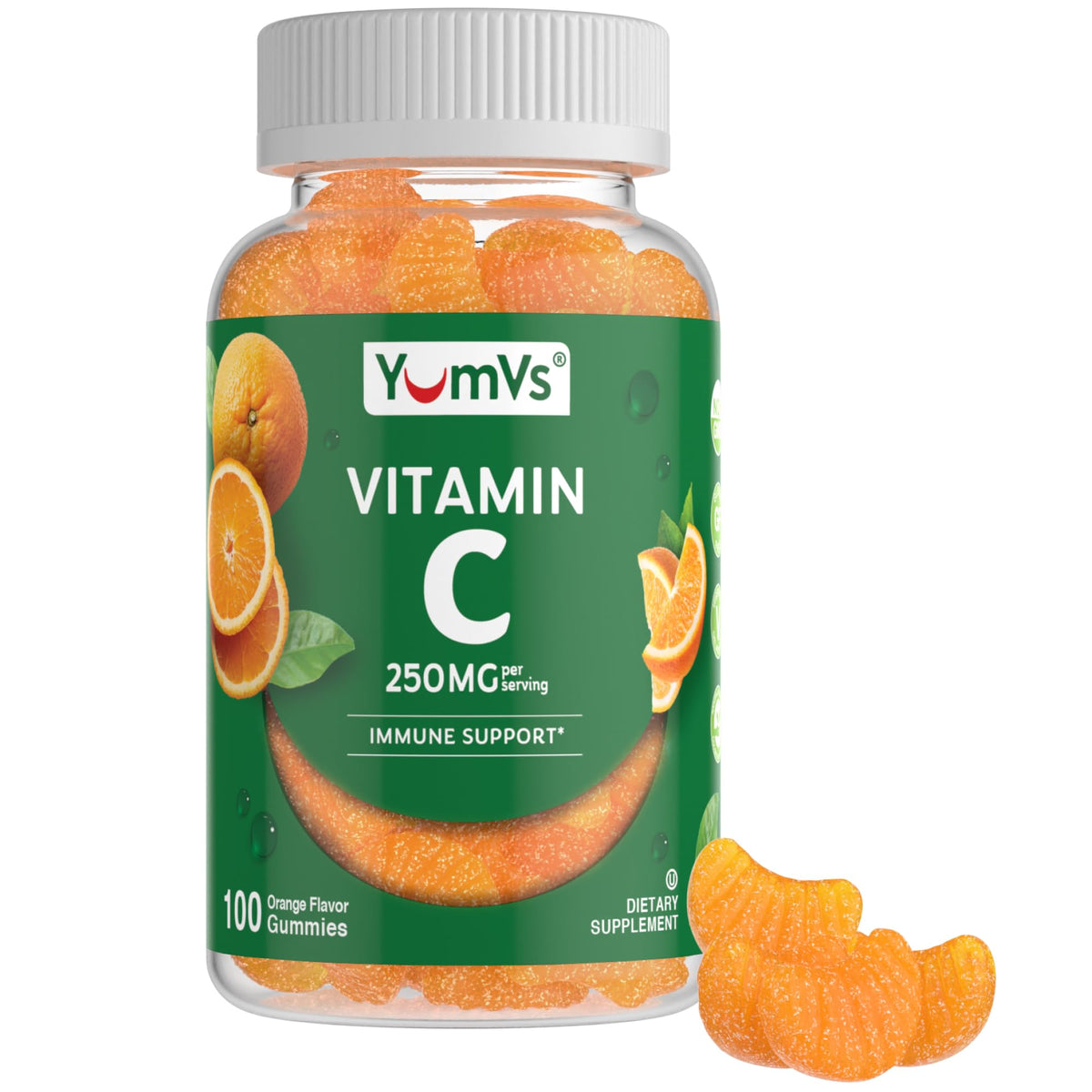 YUM-V'S Gummies de Vitamine C 250 mg, emballage avant