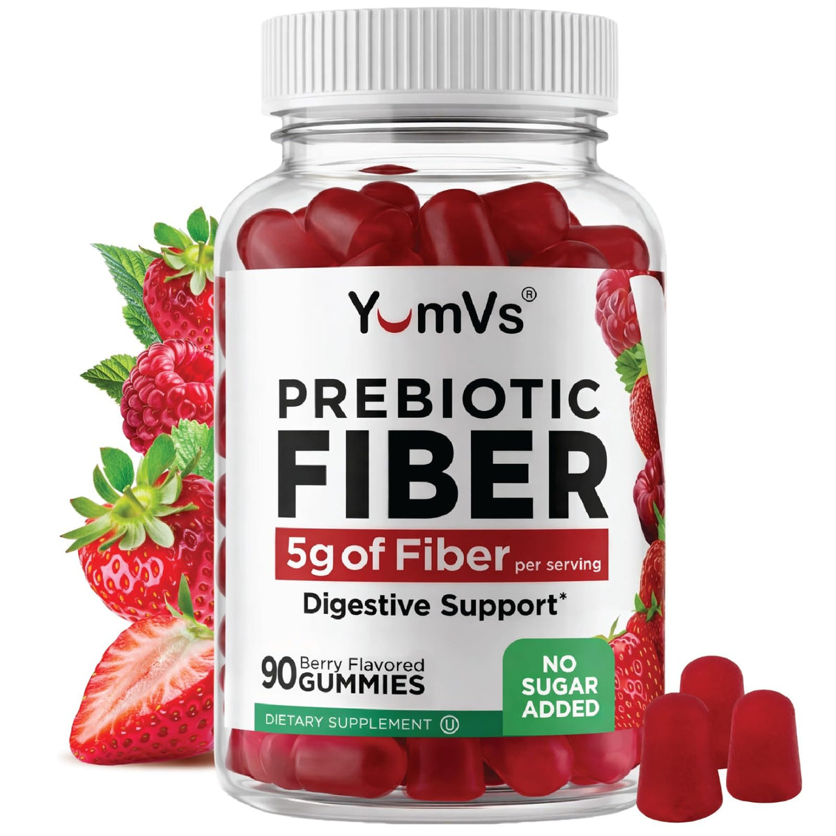 YUM-V'S Gummies Prébiotiques 5g Fibres Végétales vue de face