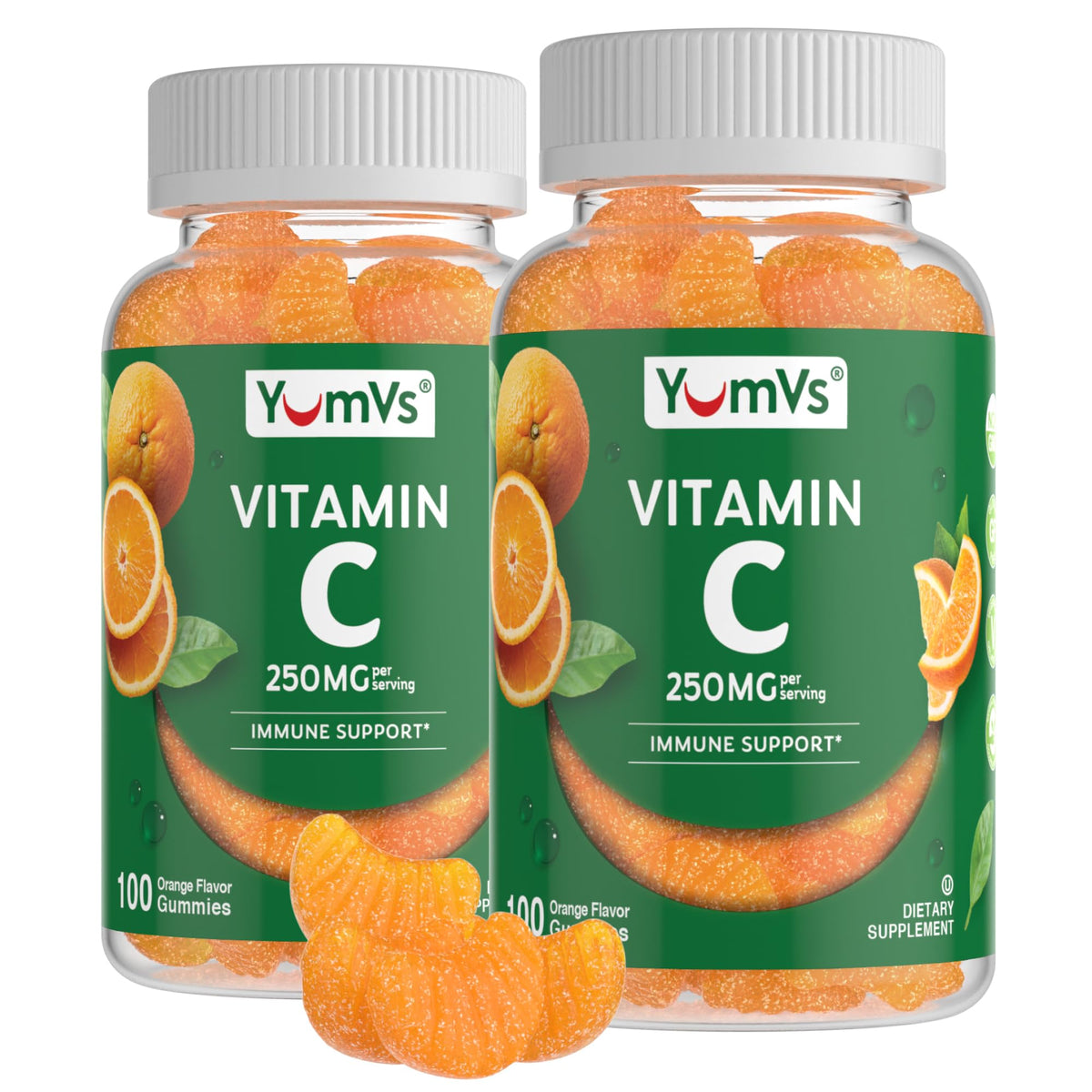 YUM-V'S Gummies Vitamine C 250 mg Saveur Orange - emballage avant