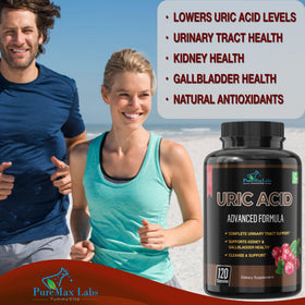 YUMMYVITE Complément Acide Urique, capsules sur table