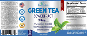 YUMMYVITE Extrait de Thé Vert 98% capsules sur table