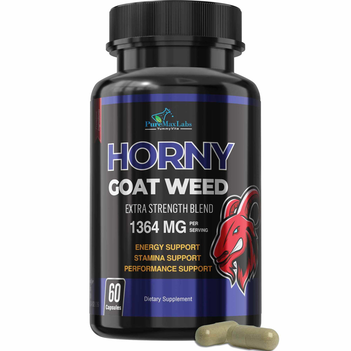 YUMMYVITE Horny Goat Weed 60 capsules flacon avant
