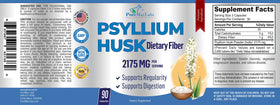 YUMMYVITE Psyllium Husk étiquette détaillant les ingrédients