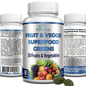 YUMMYVITE Superfood Greens 28 Fruits et Légumes comprimés de face