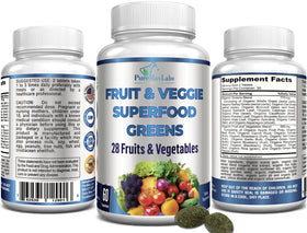 YUMMYVITE Superfood Greens 28 Fruits et Légumes dans un environnement naturel