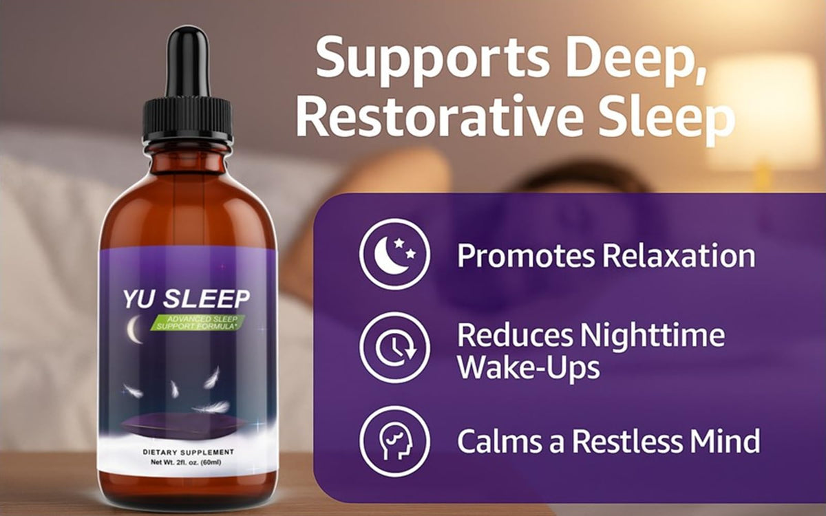 YuSleep gouttes sur un bureau avec un journal