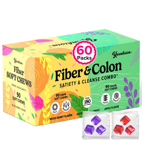 Yusnkioin Gummies de Fibres 180 pièces, emballage avant
