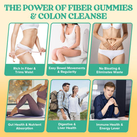 Yusnkioin Gummies de Fibres, format pratique