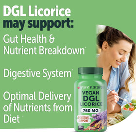 Yuve DGL Réglisse 760mg capsules arrière vue