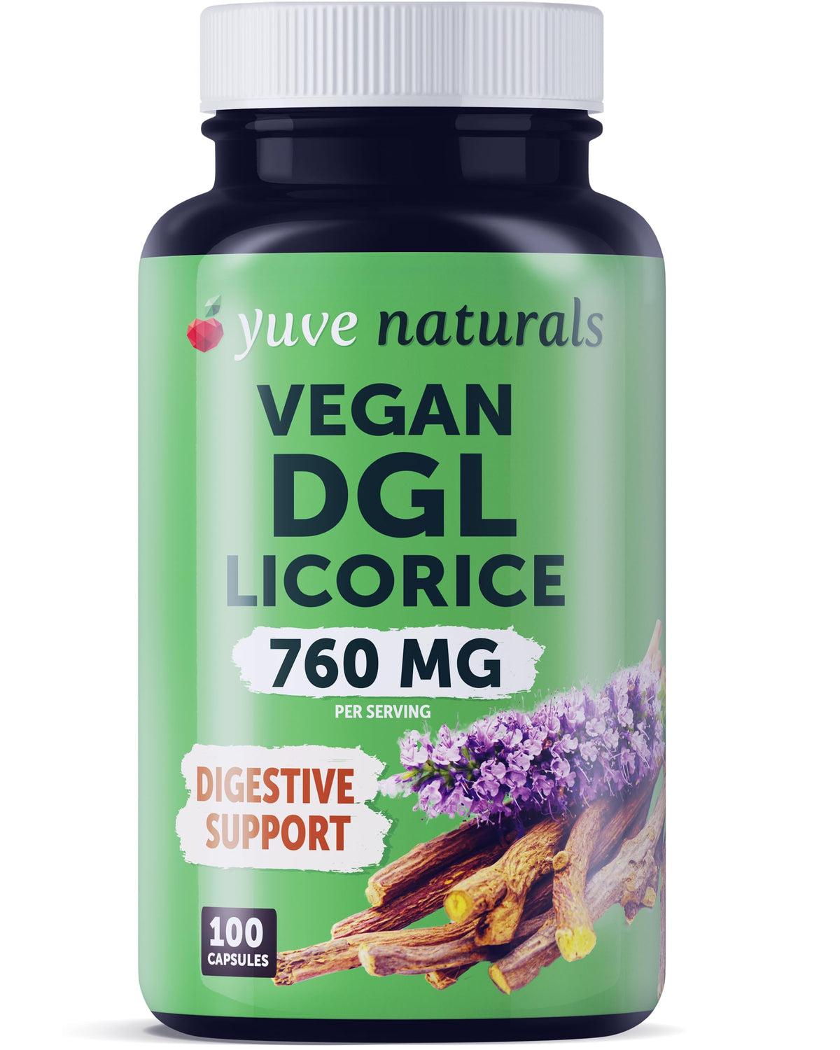 Yuve DGL Réglisse 760mg capsules avant vue