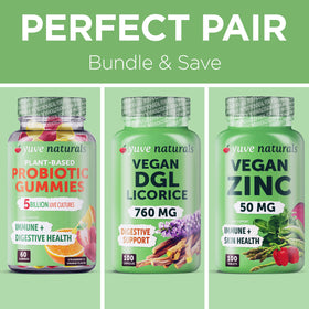 Yuve DGL Réglisse 760mg capsules sur une table
