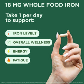 Yuve Fer Végétal 18 mg – Capsules en gros plan