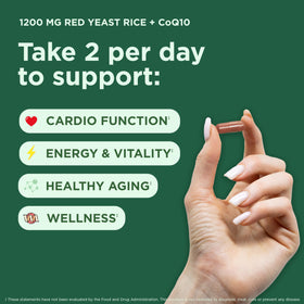Yuve Riz Rouge 1200 mg gélules végétales avec étiquette