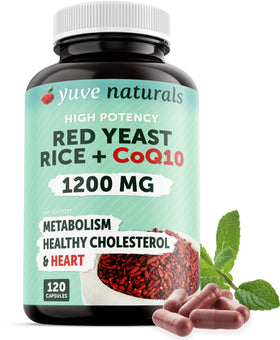 Yuve Riz Rouge 1200 mg gélules végétales vue de face