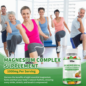 YXSW Gummies Complexe de Magnésium 1000mg gummies dans un bol