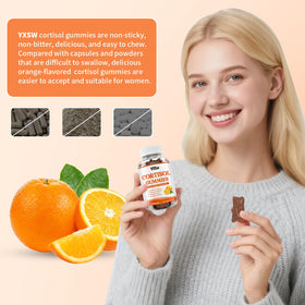 YXSW Gummies Cortisol pour Femmes 120 Comp. présentation sur une table