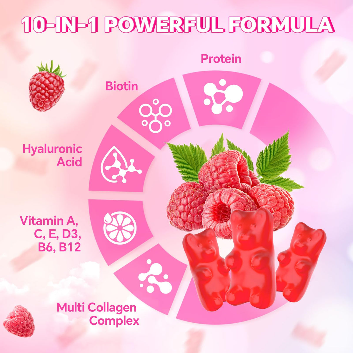 YXSW Gummies de Collagène 4000mg, prise en main avec gummies