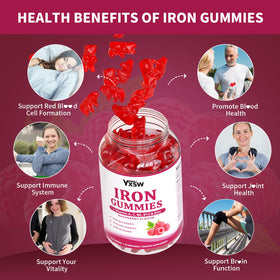 YXSW gummies de fer, format pratique et savoureux