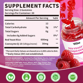 YXSW Gummies de Riz Rouge avec CoQ10, emballage