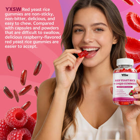 YXSW Gummies de Riz Rouge avec CoQ10, texture des gummies