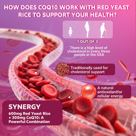 YXSW Gummies de Riz Rouge avec CoQ10, vue de côté