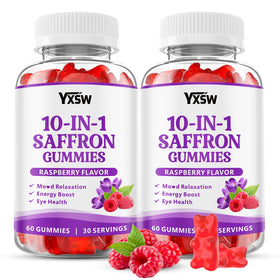 YXSW Gummies de Safran 120 gummies au goût framboise