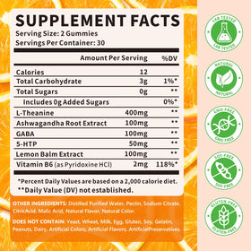 YXSW Gummies L-Theanine 400mg vue de face avec étiquette