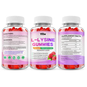 YXSW L-Lysine 1000mg Gummies, présentation avec d'autres compléments alimentaires
