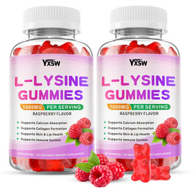 YXSW L-Lysine 1000mg Gummies, vue de l'avant avec emballage
