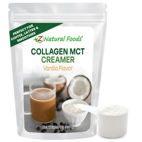 Z Natural Foods Crème en Poudre Collagène MCT Vanille 472g vue de face