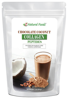 Z Natural Foods Peptides de Collagène Chocolat et Lait de Coco 472g packaging avant