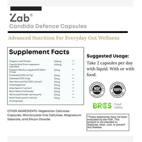 ZAB Candi Defence Capsules avec des ingrédients botaniques