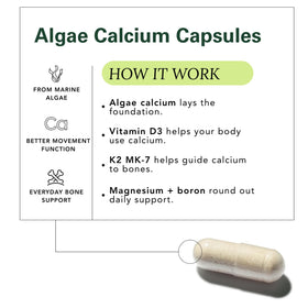 ZAB Complément Alimentaire Calcium d'Algues - bouteille ouverte