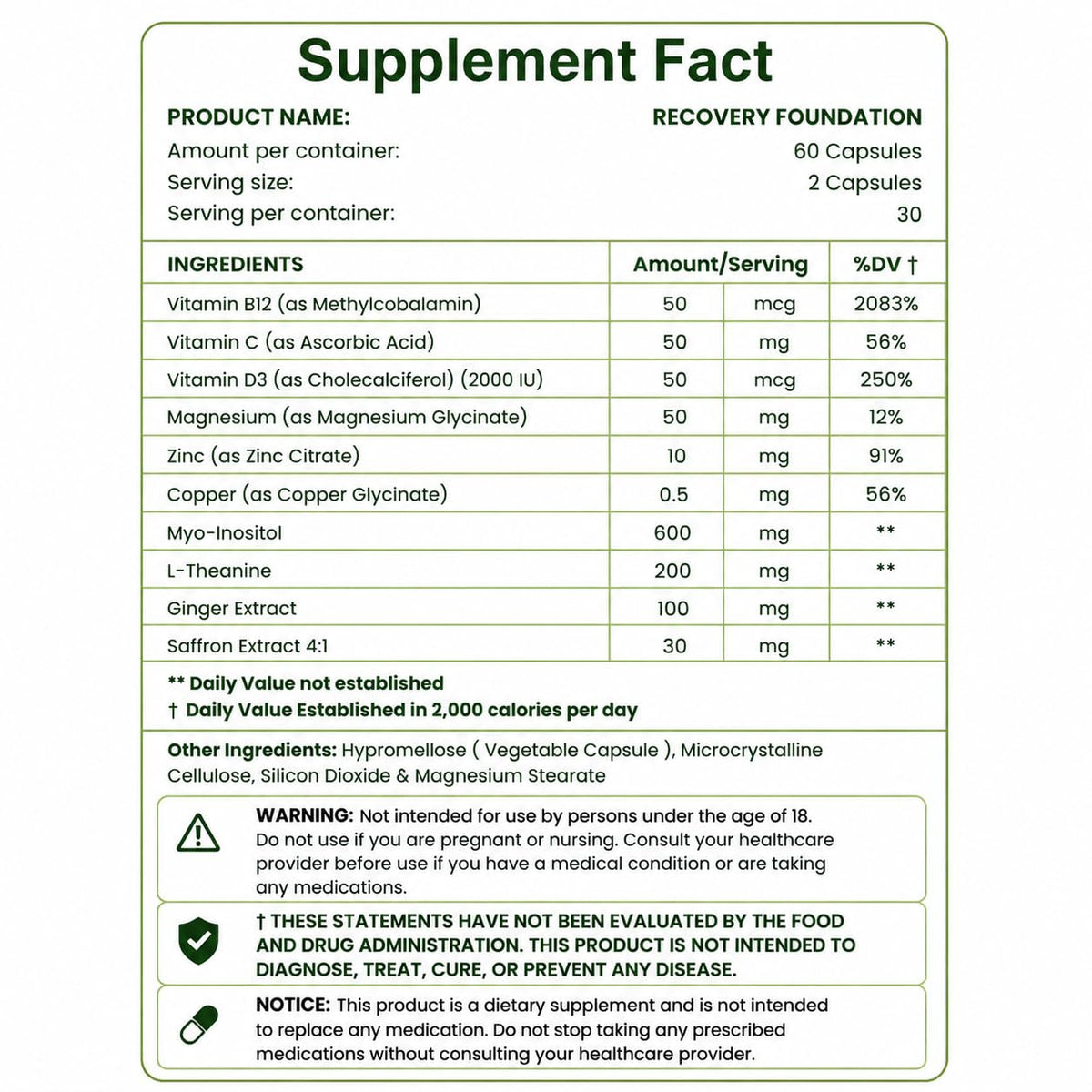 Zafira Organics Complément Alimentaire 90 Capsules avec bouteille
