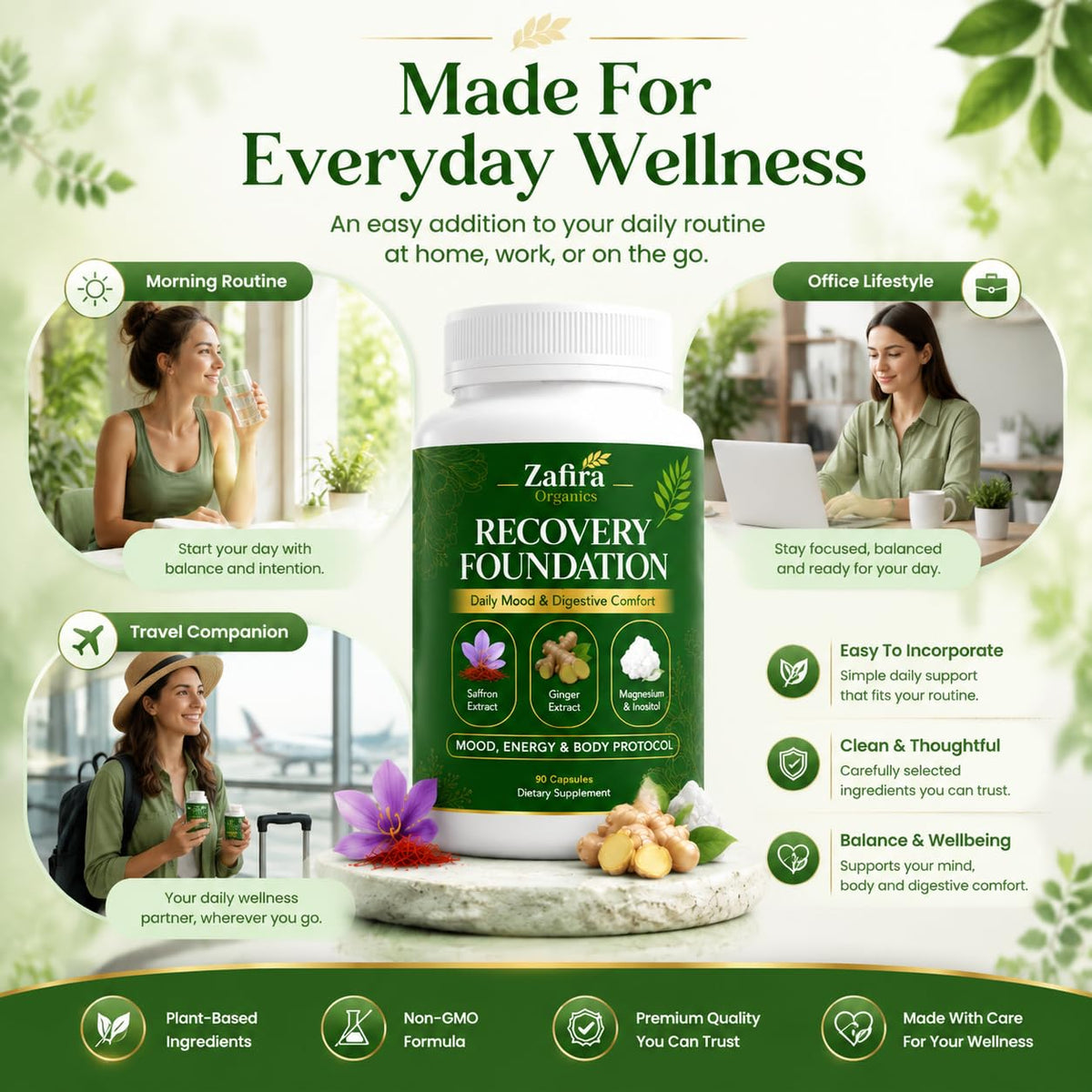 Zafira Organics Complément Alimentaire 90 Capsules avec ingrédients