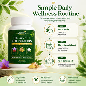 Zafira Organics Complément Alimentaire 90 Capsules ouvertes