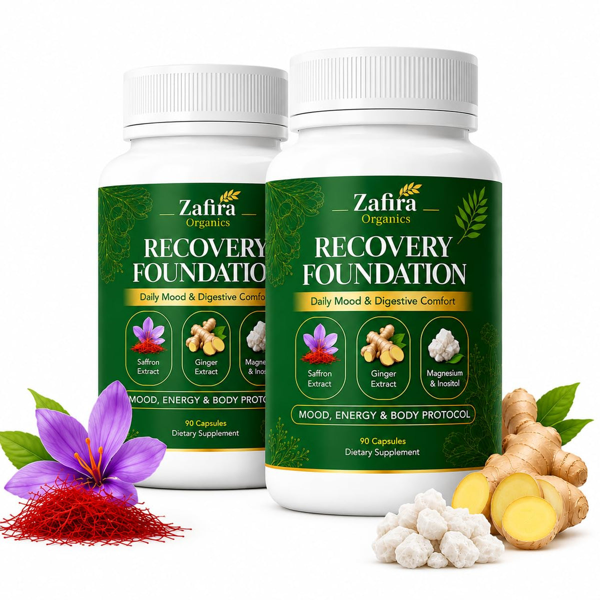 Zafira Organics Complément Alimentaire 90 Capsules vue de face