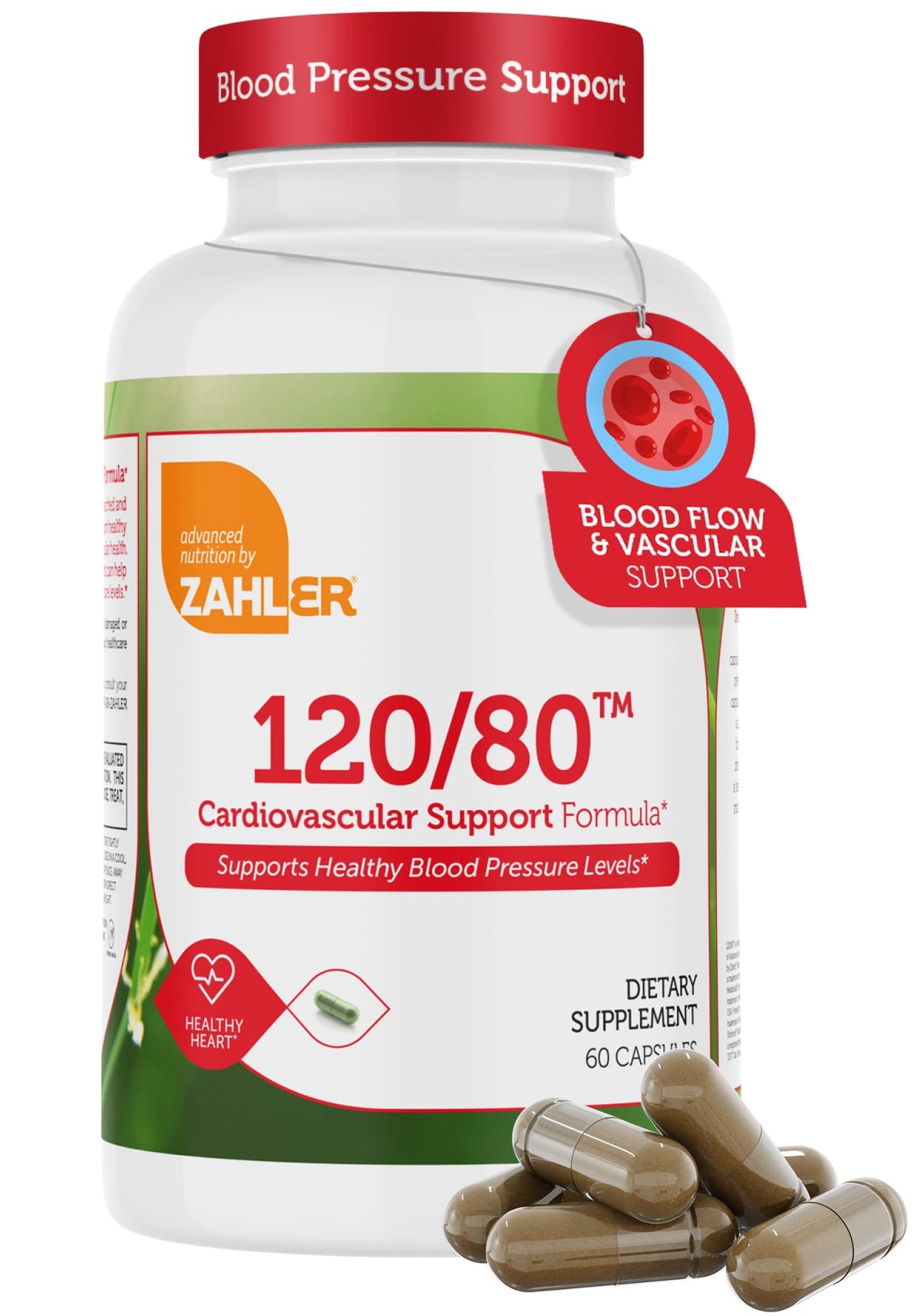 Zahler 120/80 Complément Alimentaire Cardiaque 60 Capsules vue de face